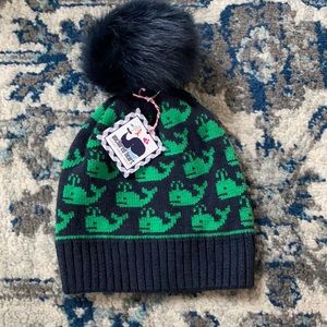 Whale Pom Pom beanie hat